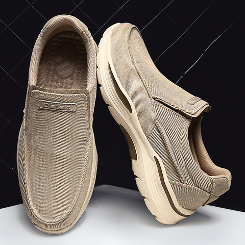 Men's Casual Shoes Canvas Breathable Loafers Men 2022 New Male Comfortable Outdoor Walking Shoes Classic Loafers Men Sneakers ► Photo 1/6