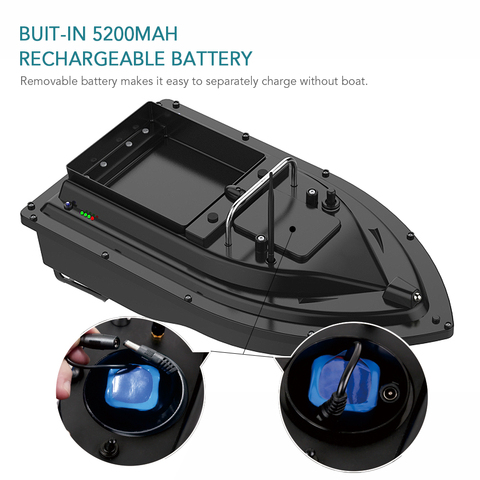 Wireless Remote Control Fishing Bait Boat Fishing Feeder Fish Finder Ship Device 430-540 yards Remote Range lure boat Speedboat ► Photo 1/6