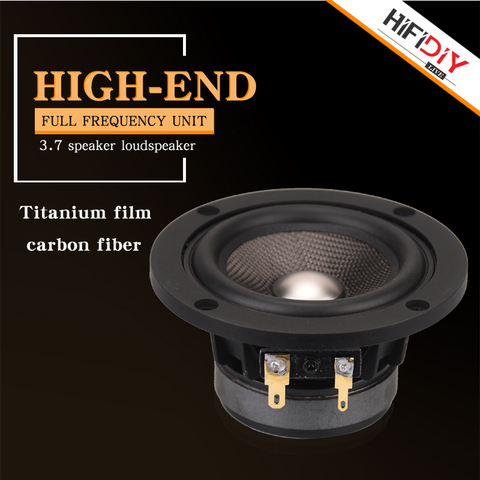 HIFIDIY LIVE hifi 3.7 inch 93mm Full frequency speaker unit 4 OHM 30W High Alto bass loudspeaker P3-93 Titanium carbon fiber ► Photo 1/6