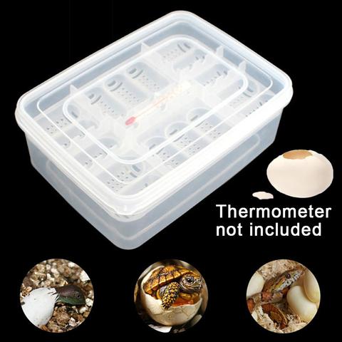 New 1PC Plastic Pet Reptile Lizard Snake Gecko 16 Grids Egg Hatchery Breeding Box Case Incubator Easy to Clean ► Photo 1/6