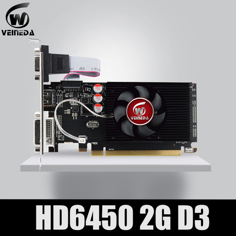 Original GPU Veineda Graphics Cards HD6450 2GB DDR3 HDMI Graphic Video Card PCI Express For ATI Radeon Gaming ► Photo 1/5