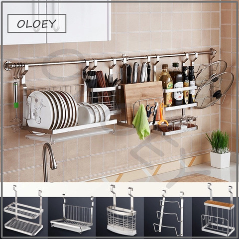 DIY stainless steel kitchen rack storage rack rack cutting board 304 stainless  steel wall-mounted kitchen accessories - Price history & Review, AliExpress Seller - StarACC Store