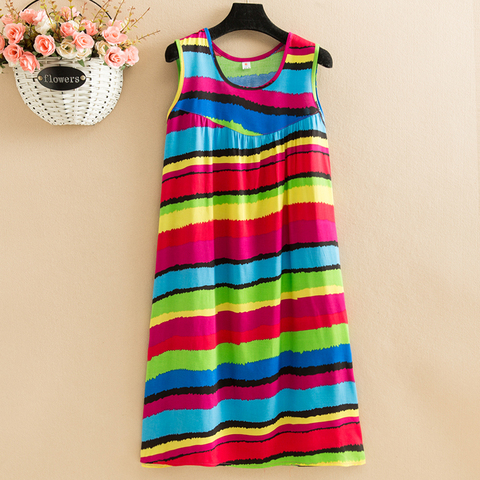 2022 New women summer print nightdress casual o-neck casual sleeveless  Vestidos Vintage ► Photo 1/6