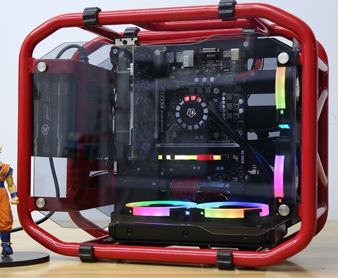 All Transparent DIY Open Desktop Case Frame Mid Tower MATX ITX  Computer Gaming Case Rack USB3.0 Water-Cooler PC Chassis ► Photo 1/6
