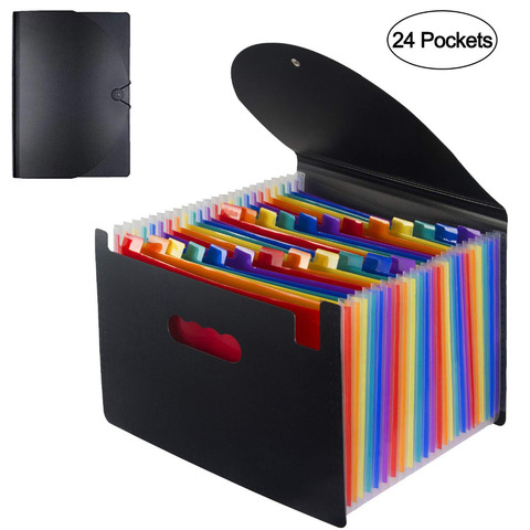 Expanding A4 for File Holder  Office Supplies Plastic Rainbows Organizer A4 Letter Size Portable Documents Holder Desk Storage ► Photo 1/6