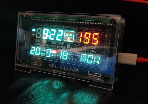 Cool Clock DIY Vacuum fluorescent display Geek decorations gift ► Photo 1/5