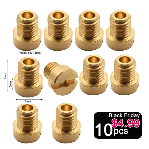 10 Pieces 5mm Main Jet M5 Jets for Dellorto Carburetor SHA PHBG NC T5 JNC Tomos A35 Targa LX Sprint Size from 40 to 200 ► Photo 1/6