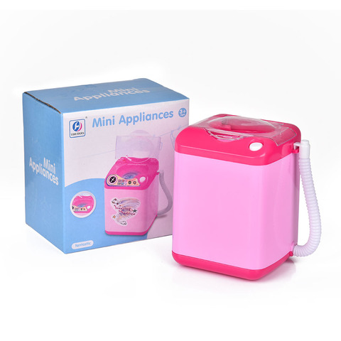 Mini Electric Makeup Brush Cleaner Washing Machine Dollhouse Toy