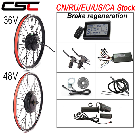Electric Bike Conversion Kit Bluetooth 36V 48V 250W 350W 500W 1000W 1500W 20-29inch EBike Front Rear Bicycle Hub Motor Wheel ► Photo 1/6
