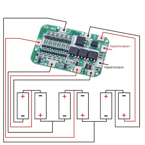 1PCS Great IT 6S 15A 24V PCB BMS Protection Board For 6 Pack 18650 Li-ion Lithium Battery Cell Module New Arrival ► Photo 1/5