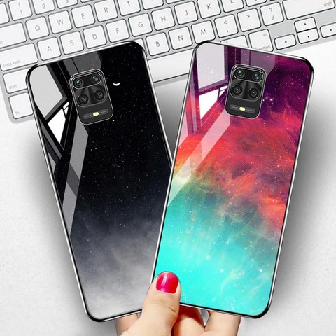 Tempered Glass Case For Xiaomi Redmi Note 9 Pro Cases Xiomi Poco F2 Pro X3 NFC Mi Note 10 Lite 9T 9s 9C 9A 8 SE 8T 8A 7A Cover ► Photo 1/6