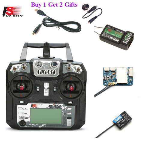 FLYSKY FS-i6X i6X 10CH 2.4GHz AFHDS 2A RC Transmitter With X6B iA6B A8S Receiver for RC Qaud FPV Racing Drone Retailbox ► Photo 1/5