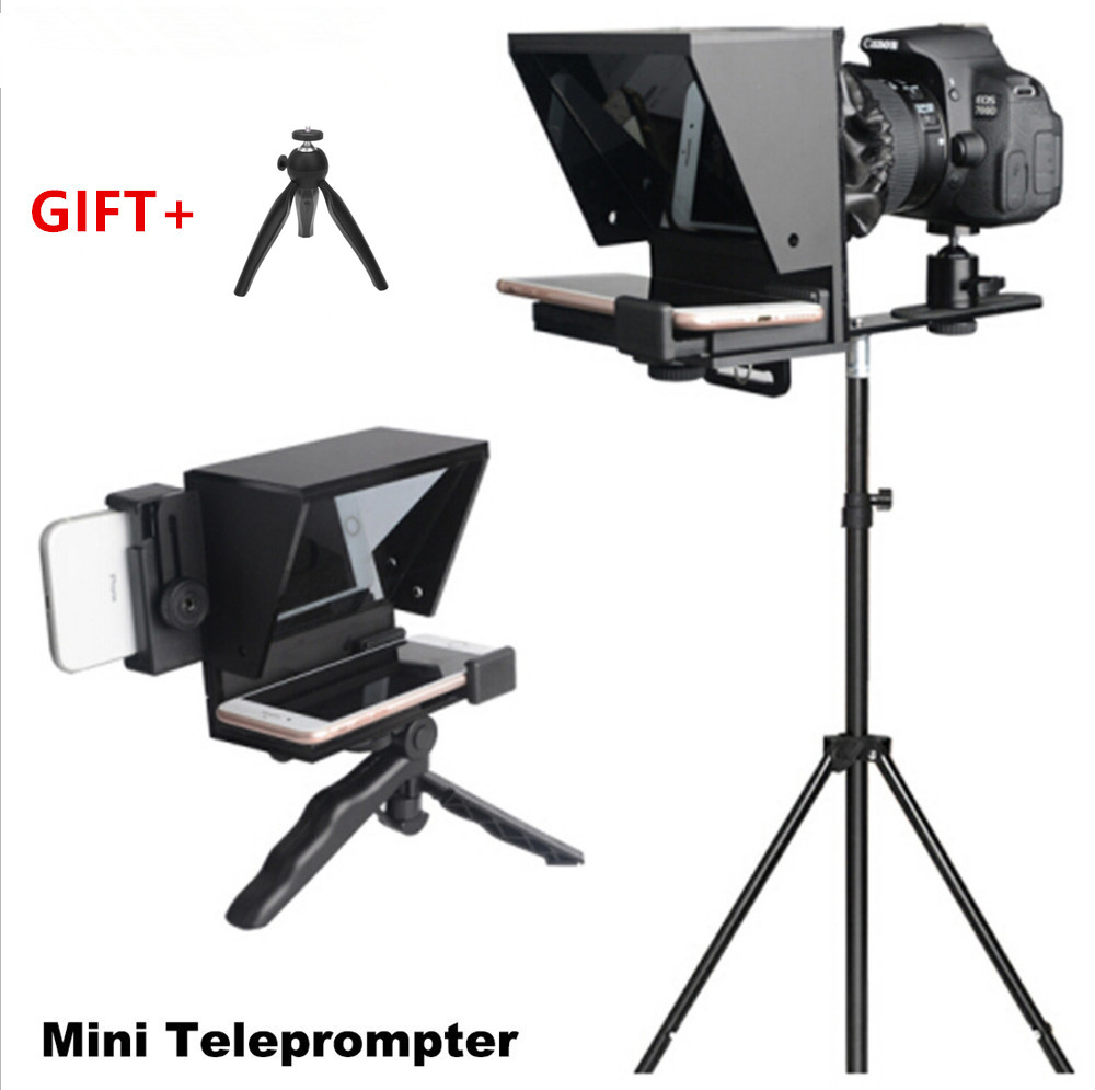 Teleprompter for Tablet Smartphone Camera with Remote Control Video Recording Live Streaming Speech Supply Kaiqing 