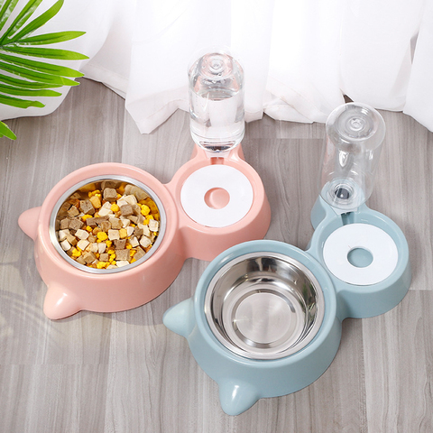 Automatic Pet Feeder Water Dispenser Cat Dog Drinking Bowl Dogs Feeder Dish Pet Products Silicone Bowls Cats Products for Pets ► Photo 1/6