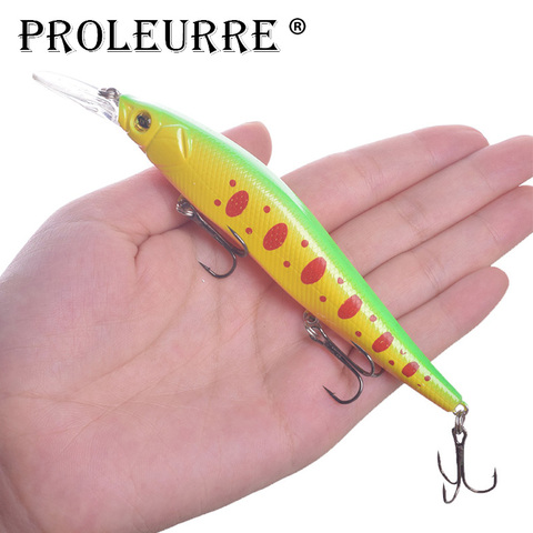 Proleurre Laser Hard Minnow Fishing Lure Artificial Bait 11cm 16g With 3 Hooks Lures Sea Fishing Bait Wobblers Crankbaits ► Photo 1/6