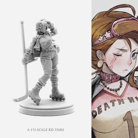 30MM Resin Figure Kits Skating goddess Model Self-assembled A-174 ► Photo 1/1