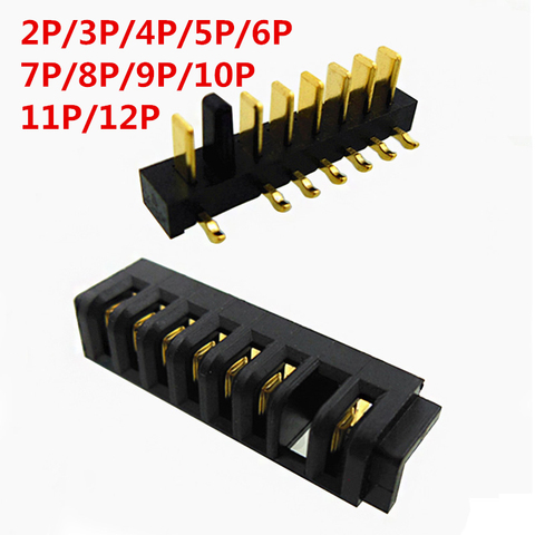 3 4 5 67 8 9 10pin laptop battery connector pitch 2.5mm Holder clip slot contact male and female plug 180 degree bend foot 1pair ► Photo 1/6