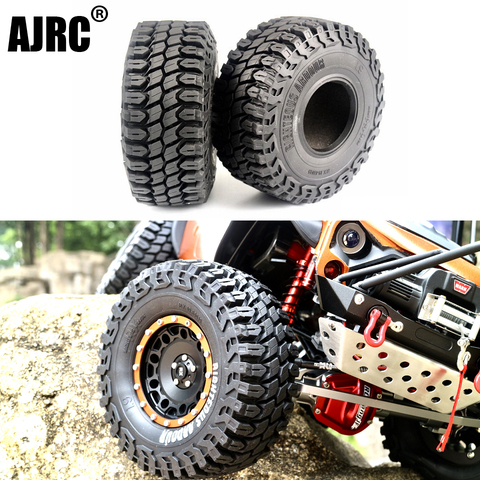 2-4Pcs 1.9 Inch 125mm 1/10 Rock Crawler Rubber Tires for D90 TRX-4 Defender TRX6 G63 SCX10 II AXIAL 90046 TF2 RC Car Accessories ► Photo 1/5