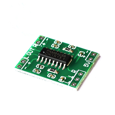 1PCS PAM8403 module digital power amplifier board 2 * 3w high 2.5 ~ 5v USB power,miniature class D power amplifier board ► Photo 1/3