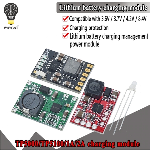 TP5100 charging management power supply module board TP5000 1A 2A compatible with 4.2V 8.4V single and double lithium batteries ► Photo 1/6