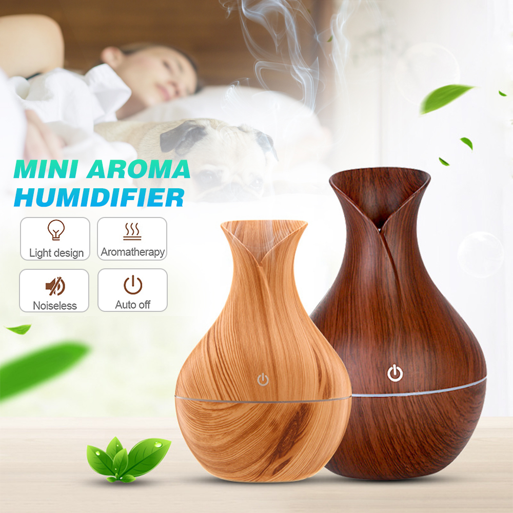 Black Ultrasonic Mini Aroma Humidifier Air Diffuser Purifier for Office 