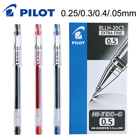 12pcs PILOT Gel Pen BLLH-20C3 / BLLH-20C4 / BLLH-20C5 Signature Gel Pen HI-TEC Refill Needle Tube Student Financial Office Use ► Photo 1/6