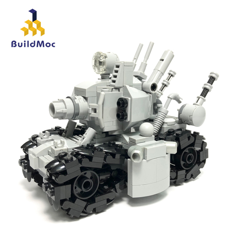 Buildmoc Action Figure Metal Slug Tank SUPER 24110 Super Vehicle 001 Assembled model Toys Gray figurine gift Educational Kids ► Photo 1/1
