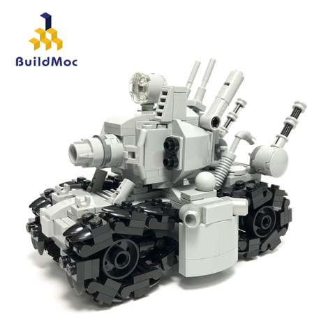 Buildmoc New Action Figure Metal Slug Tank SUPER 24110 Super Vehicle 001 Assembled model Toys Gray figurine gift ► Photo 1/1