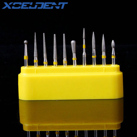 10pcs/Set Dental Diamond Burs for Teeth Porcelain Ceramics Composite Polishing Lab Material ► Photo 1/6