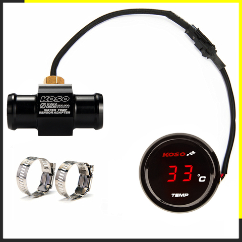 Motorcycle Temperature Gauge For XMAX250 300 NMAX  CB500X Cb650F YBR125 New Round KOSO motorcycle Thermometer Adapter Pit Bike ► Photo 1/6