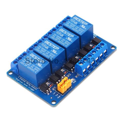 3.3V 5V 12V 24V 4 Channel Relay Module High and low Level Trigger Dual Optocoupler Isolation Relay Module ► Photo 1/4