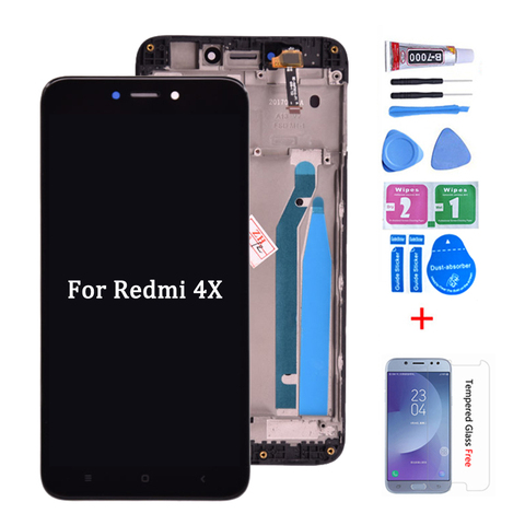 For Xiaomi Redmi 4X LCD Display Touch Screen Digitizer Assembly Replacement For Xiaomi Redmi 4X 5.0 inch lcd with frame ► Photo 1/6