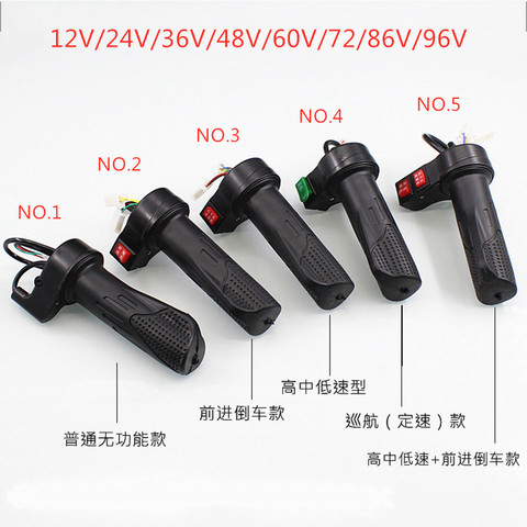 Electric E-Bike Twist Throttle 12V 24V 36V 48V  Speed Handlebar Throttle Universal Electric Scooter Twist Cycling Throttle Grip ► Photo 1/6