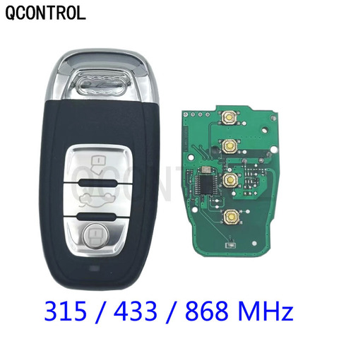 QCONTROL Car Remote Smart Key 315/433/868MHz for Audi A4/S4/A5/S5/Q5 2007 2008 2009 2010 2011 2012 2013 2014 2015 2016 ► Photo 1/3