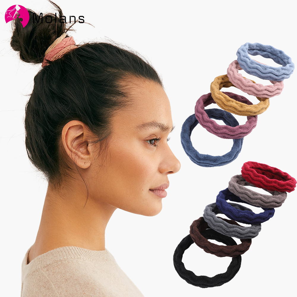 10PCS//Lot Women Girls Simple Basic Elastic Hair Band Ties Ring Scrunchie Fashion