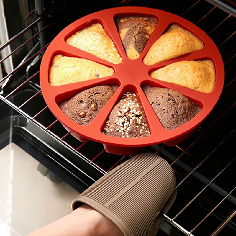 Cookies Shape Silicone Cake Pan Bread Pizza Baking Tray Bakeware Mould Mold Tool 