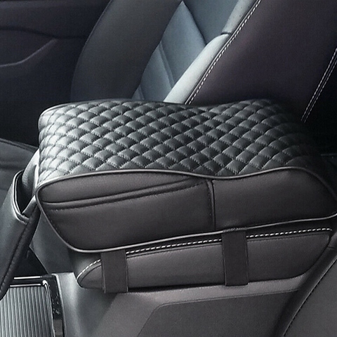 Car Armrest Box Mats Memory Foam Vehicle Arm Rest Box Pads Leather Center Console Covers Styling Interior Accessories ► Photo 1/6