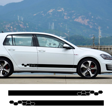 Car Stickers Door Side Skirt Vinyl Wrap Racing Decals For Volkswagen VW Golf 4 5 6 7 MK3 MK4 MK5 MK6 Polo Auto Car Accessories ► Photo 1/6