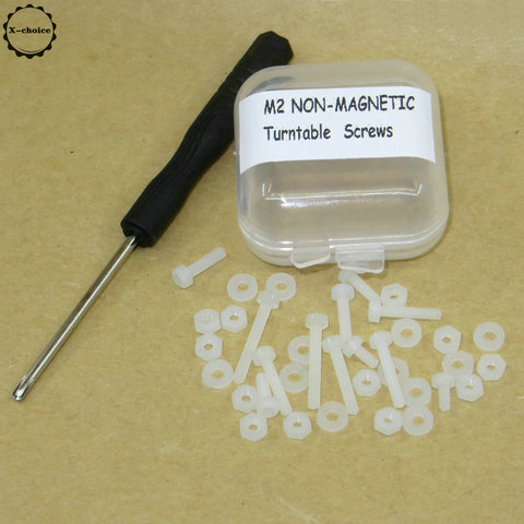 Thorens NON- Magnetic Nylon ULM Turntable Headshell Mounting Screw Set M2  4mm-15mm ► Photo 1/3