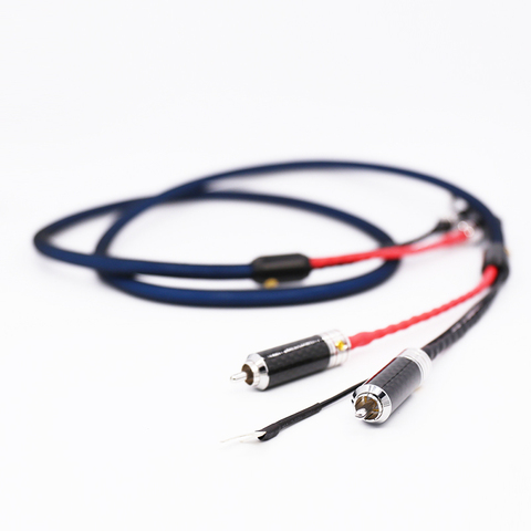 Viborg 5N 99.998% OFC copper silver plated Tonearm Cable Phono Cable with 2 RCA to 2 RCA Rhodium plated connecto ► Photo 1/6