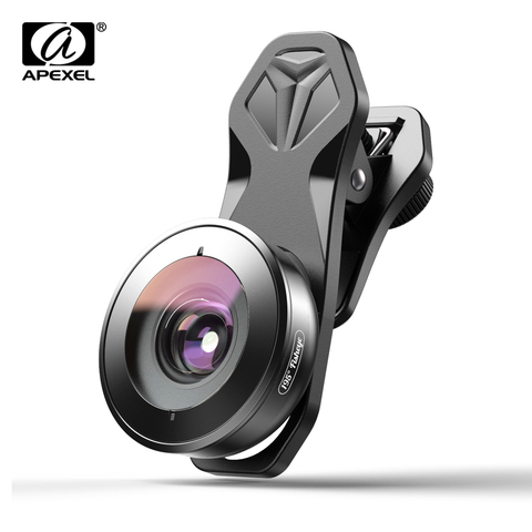 APEXEL High quality mobile lens HD 195 degree super fish eye fisheye lentes 4k phone camera lenses for iPhone 7 8 X Xiaomi phone ► Photo 1/6