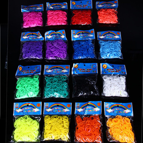 600 pcs/bag Rubber Band Weaving Girl DIY Hand Knitting Rainbow  Machine   Loom s ► Photo 1/5