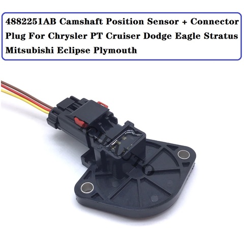 4882251AB Camshaft Position Sensor + Connector Plug For Chrysler PT Cruiser Dodge Eagle Stratus Mitsubishi Eclipse Plymouth ► Photo 1/6