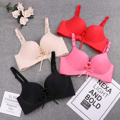 Seamless Candy Color Bra Lingerie Women Push Up Bra Wireless