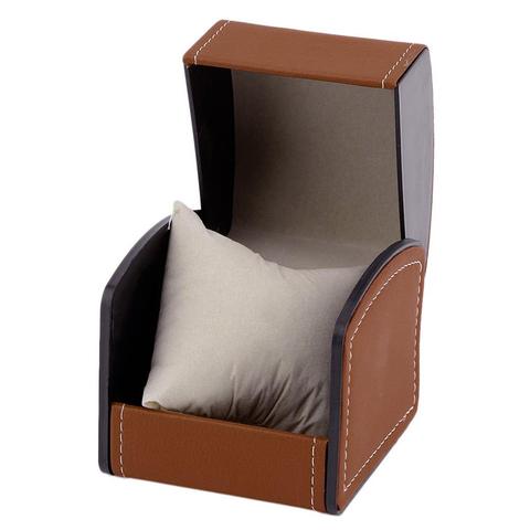 Luxury Vintage Faux Leather Jewelry Display Decor Case Arc Shape Watch Protective Box Organizer with Pillow Cushion New ► Photo 1/6