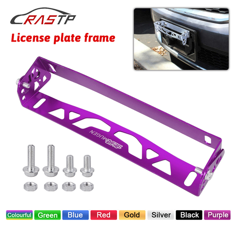 Car License Plate Frame Aluminum Rotating Number Plate Adjustable License Plate Frame Tag Holder For BMW VW FORD RS-BTD012 ► Photo 1/6