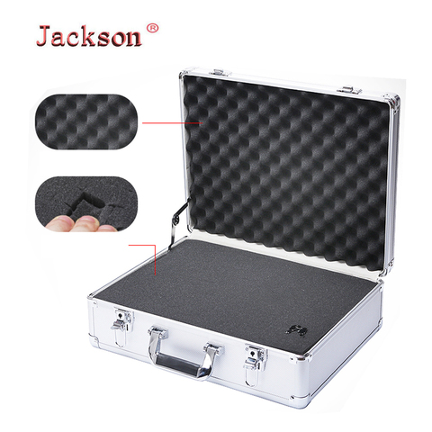 New Portable Aluminum Tool Box Safety equipment Toolbox Instrument box Storage Case Suitcase Impact Resistant Case With Sponge ► Photo 1/6