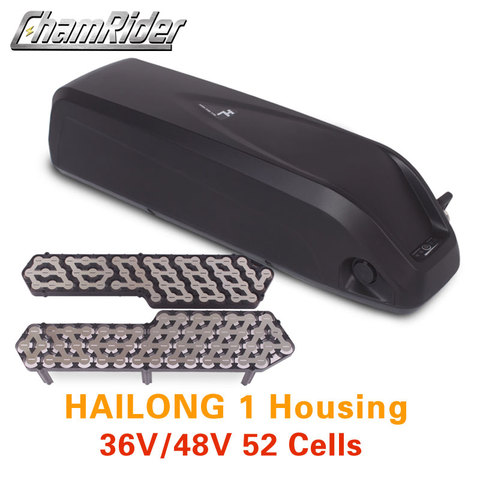 Electric bike E-bike battery box case HaiLong SSE-046 Down Tube downtube Nickle strips 10S 5P 13S 4P 18650 cell holder ► Photo 1/6