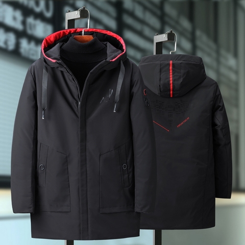 Black Winter Jacket Men Thick Parkas Casual Jackets Windproof Warm Winter Coat Mens Hooded jacket Plus Size 10XL 9XL  7XL 6XL ► Photo 1/6