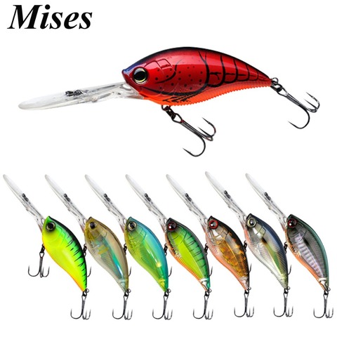 70mm 22g Crankbait Long Lip Fishing Lure Floating Bionic Wobbler Crank Bait Artificial Lure Hard Bait 3D Eyes Minnow Bass Bait ► Photo 1/5